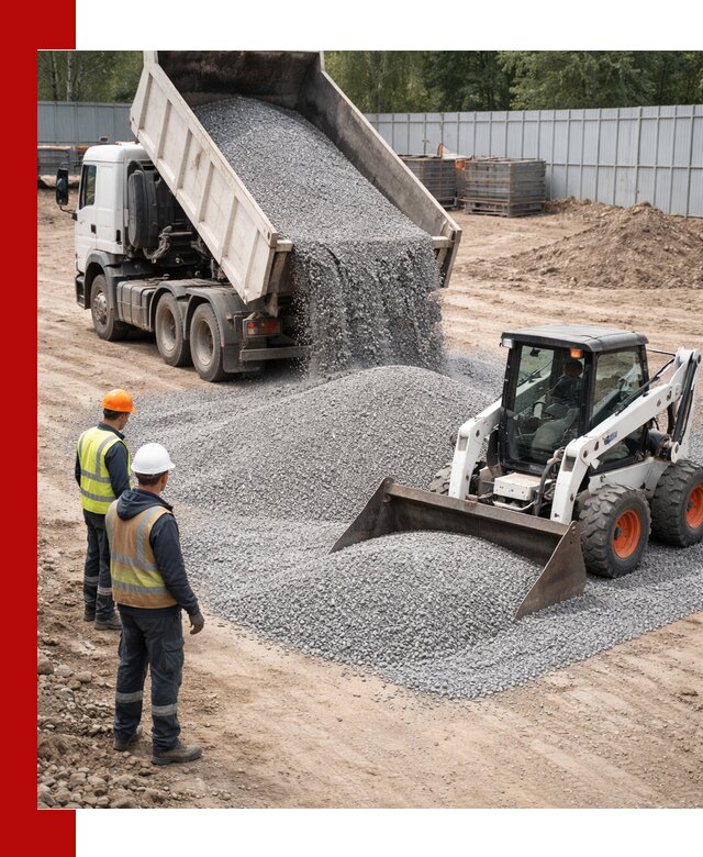 Доставка и продажа гранитного щебня фракции 0-5 в Пушкине