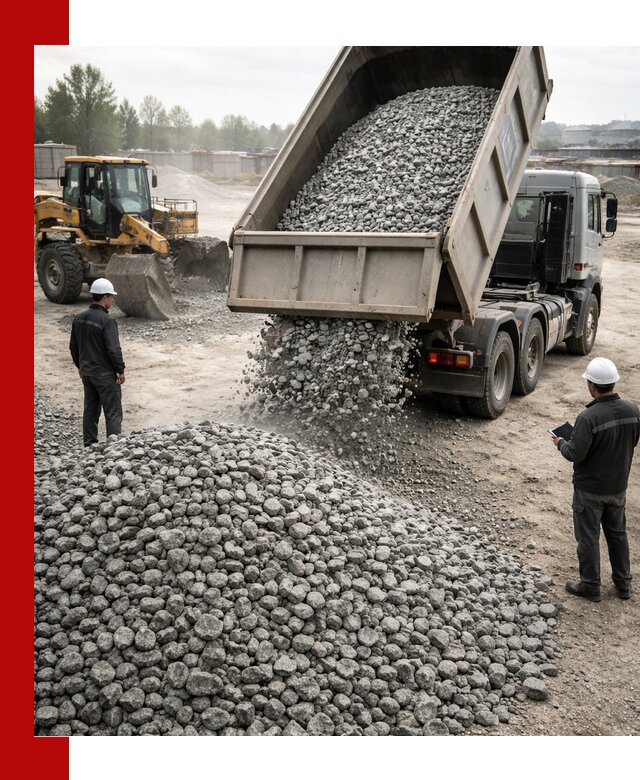 Доставка гранитного щебня фракции 20-40 в Пушкине