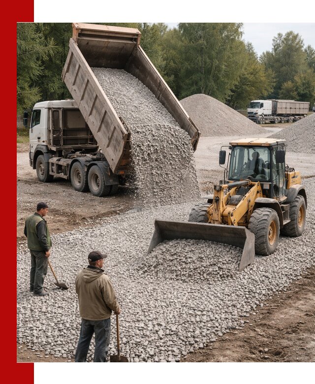 Купить гравийный щебень фракция 20-40 в Пушкине с доставкой