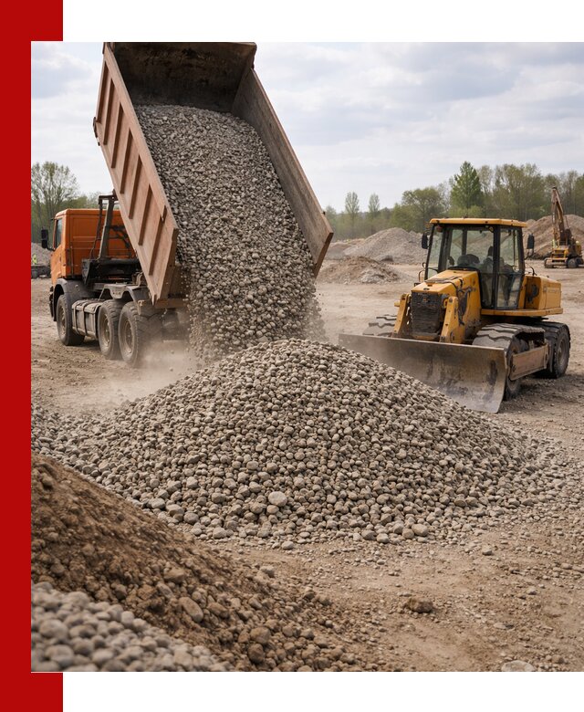 Доставка гравийного щебня фракции 40-70 в Пушкине