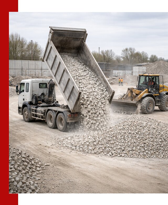 Доставка и продажа известнякового щебня в Пушкине