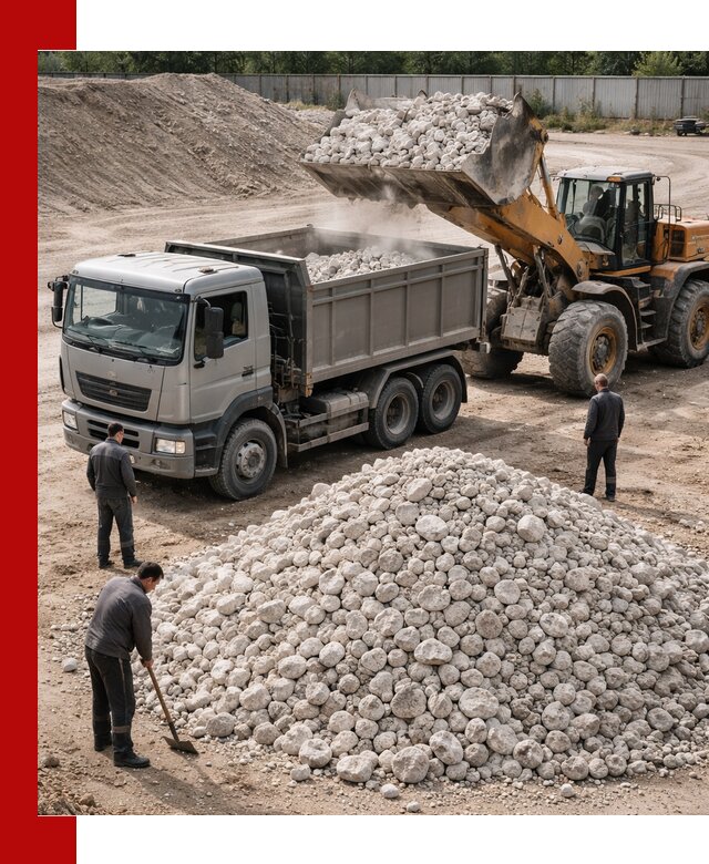 Известняковый щебень фракция 70–150 с доставкой в Пушкине