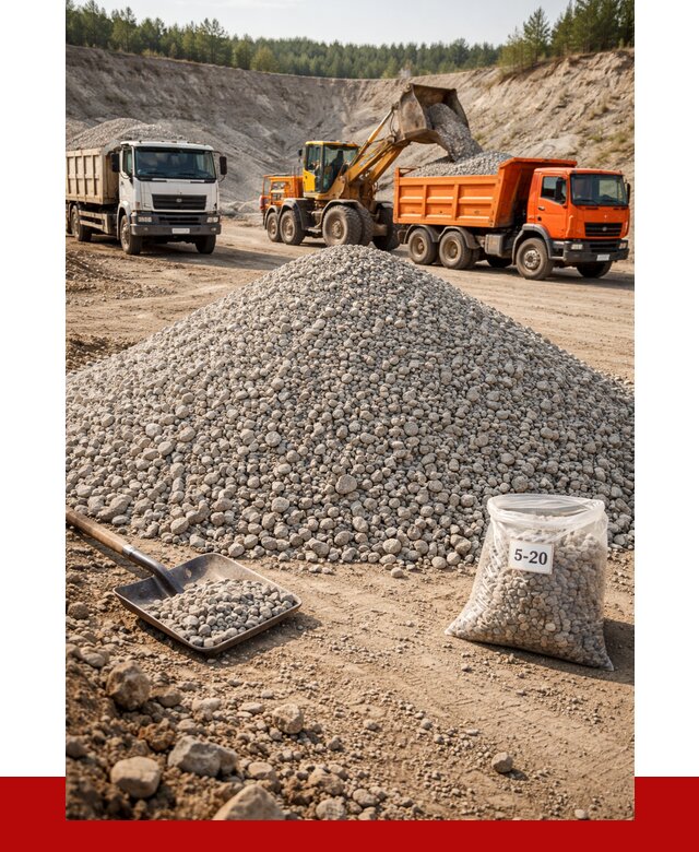 Доломитовый щебень фр. 5-20 в Пушкине от 4543 р. | ПРОНЕРУДПшн