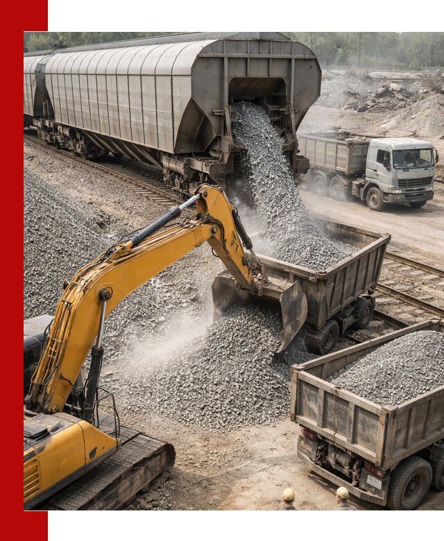 Доставка железнодорожного щебня в Пушкине крупными партиями быстрого отгруза