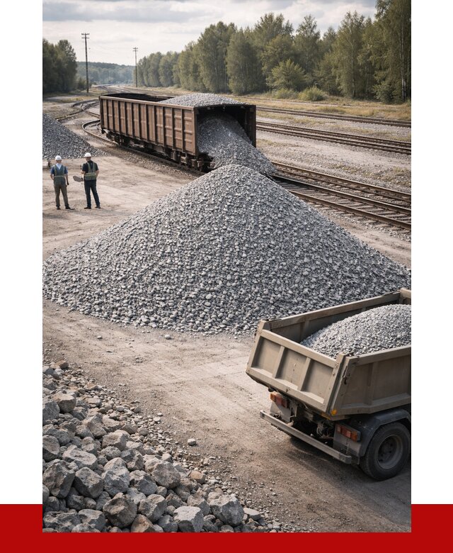 Железнодорожный щебень 20-60 в Пушкине от 1839 р. | ПРОНЕРУДПшн