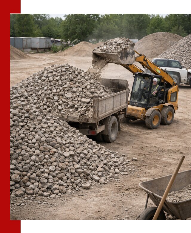 Доставка вторичного щебня в Пушкине для строительных работ