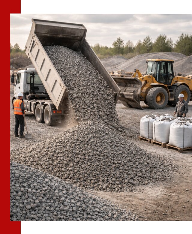 Бетонный щебень фракция 5–20 с доставкой в Пушкине