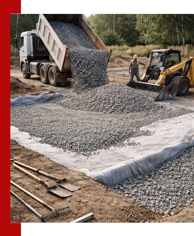 Щебень для фундамента с доставкой в Пушкине