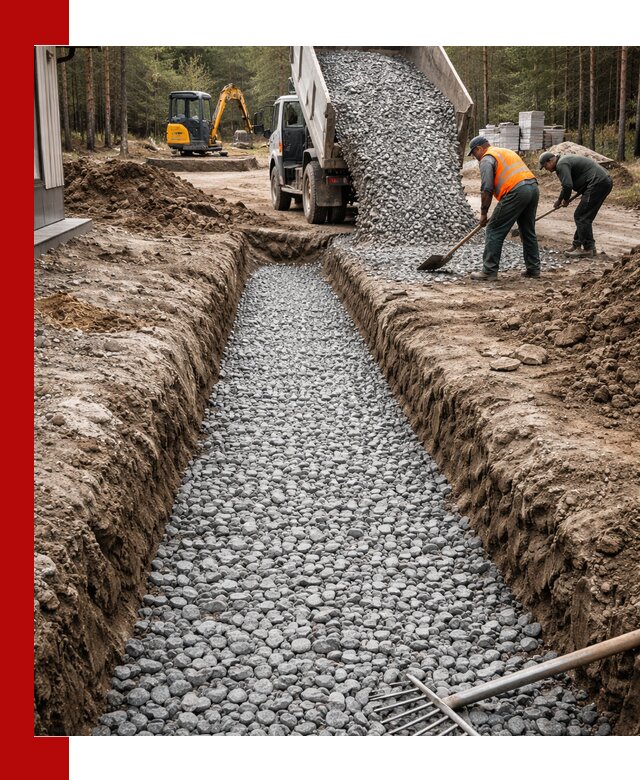 Щебень для дренажа с доставкой в Пушкине высокого качества