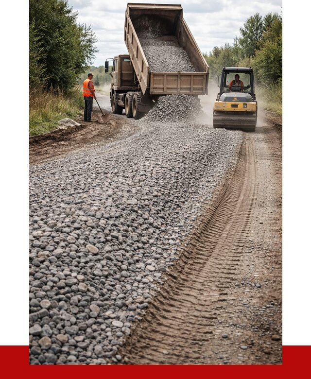 Щебень для отсыпки дороги в Пушкине от 2921 р. ПРОНЕРУДПшн