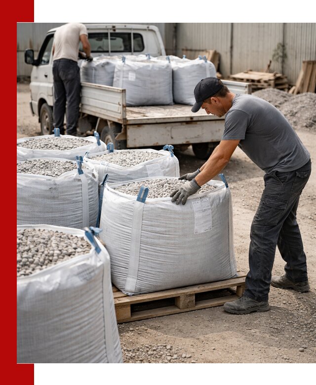 Доставка щебня в мешках по выгодным ценам в Пушкине