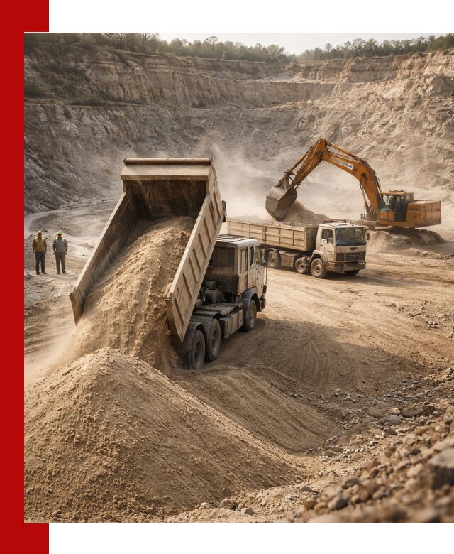 Карьерный песок навалом с доставкой в Пушкине