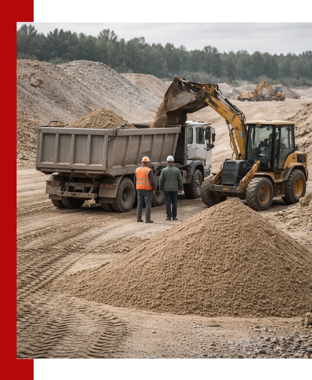 Карьерный среднезернистый песок с доставкой в Пушкине