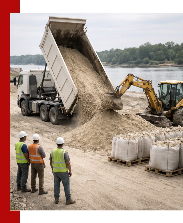Доставка речного песка в Пушкине самосвалами и погрузкой
