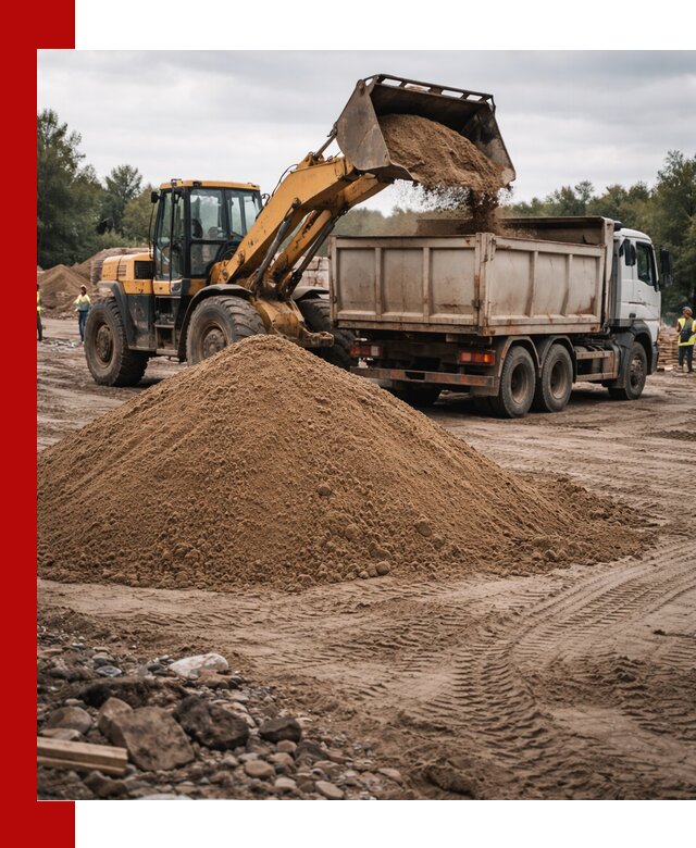 Доставка речного песка навалом в Пушкине быстро и выгодно