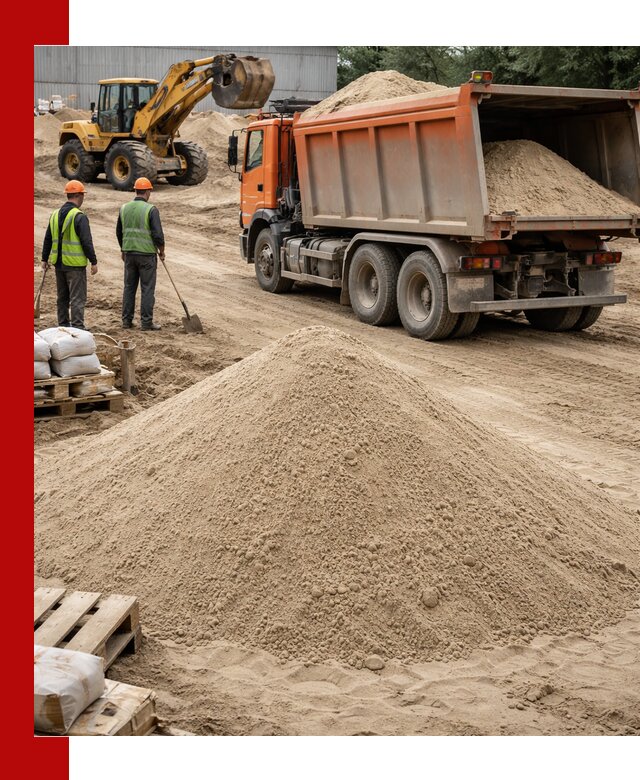 Доставка и продажа мытого речного песка в Пушкине