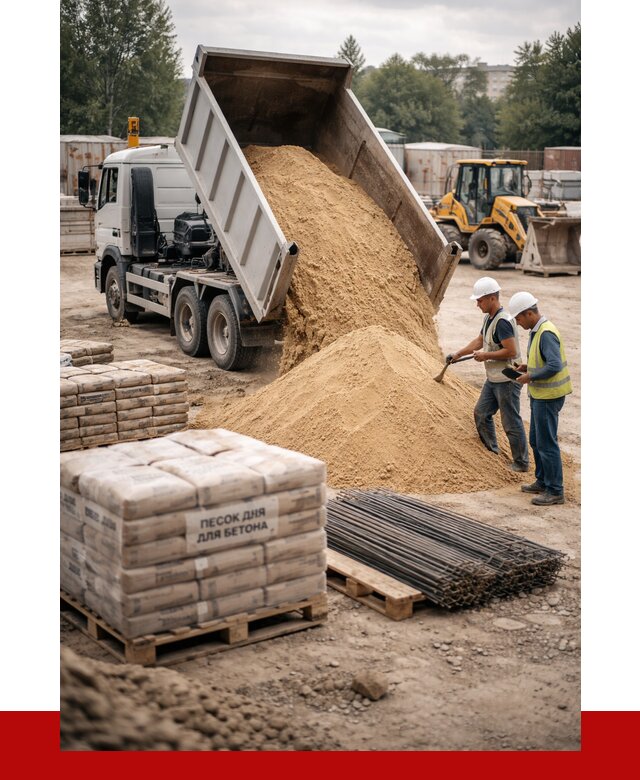 Песок для бетона в Пушкине от 2704 р. с доставкой, ПРОНЕРУДПшн