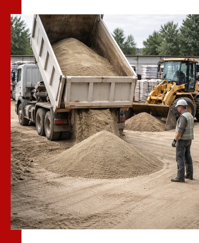 Поставка и доставка песка для бетона в Пушкине