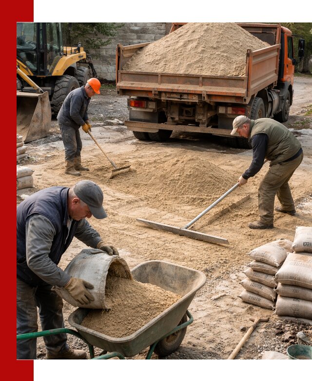 Поставка песка для стяжки в Пушкине с быстрой доставкой