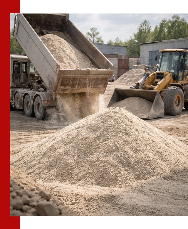 Кварцевый песок с доставкой в Пушкине для строительных работ