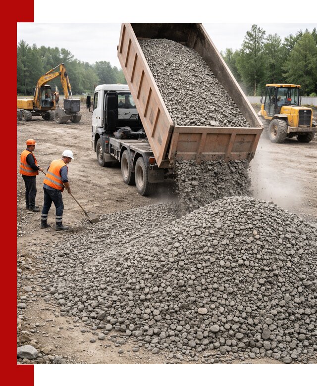 Доставка гравия фракции 40-70 в Пушкине оптом и в розницу