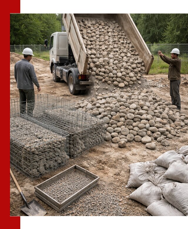 Камень для габионов фракция 70–151 в Пушкине