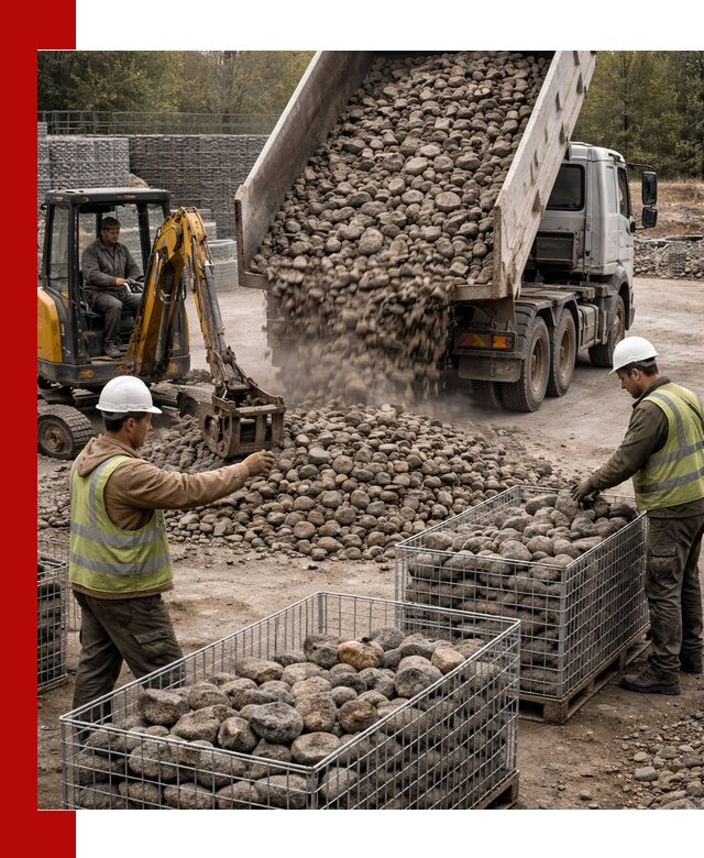 Камень для габионов фракция 100–201 в Пушкине