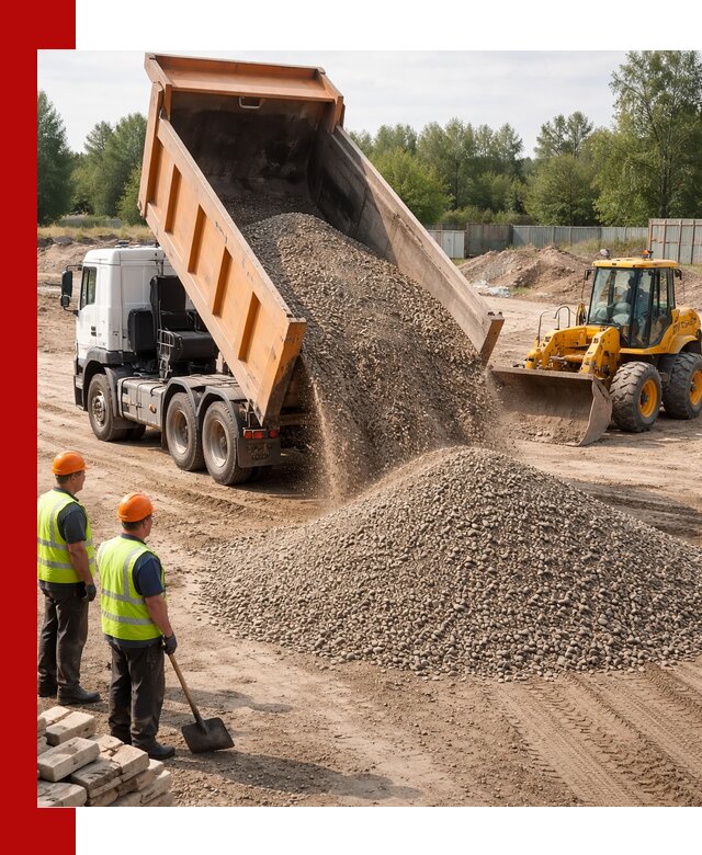 Доставка щебёночно-песчаной смеси ЩПС С7 в Пушкине