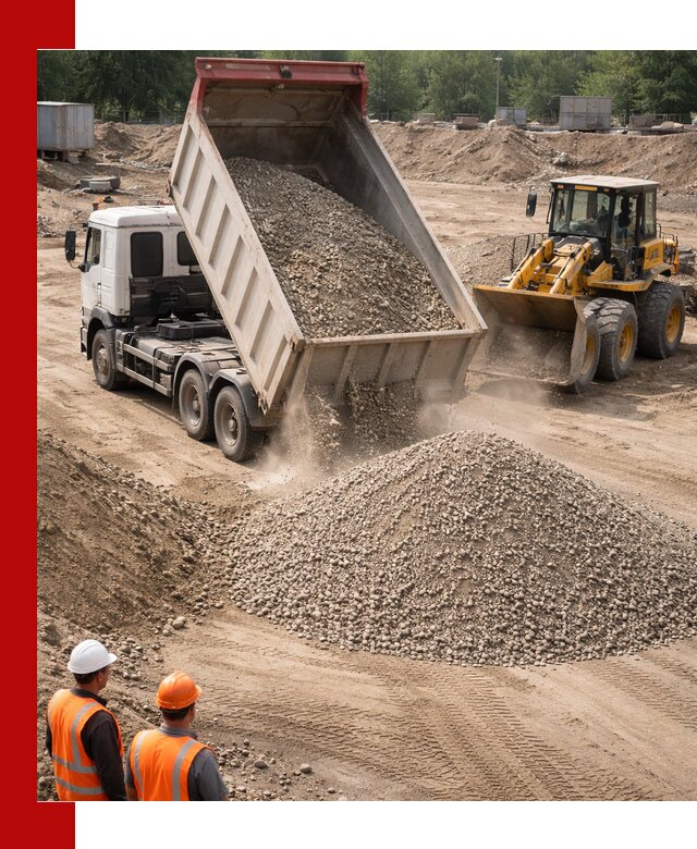 Щебень с песком (ЩГПС С2) с доставкой в Пушкине