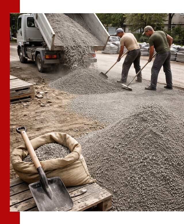 Отсев для тротуарной плитки в Пушкине — доставка и укладка