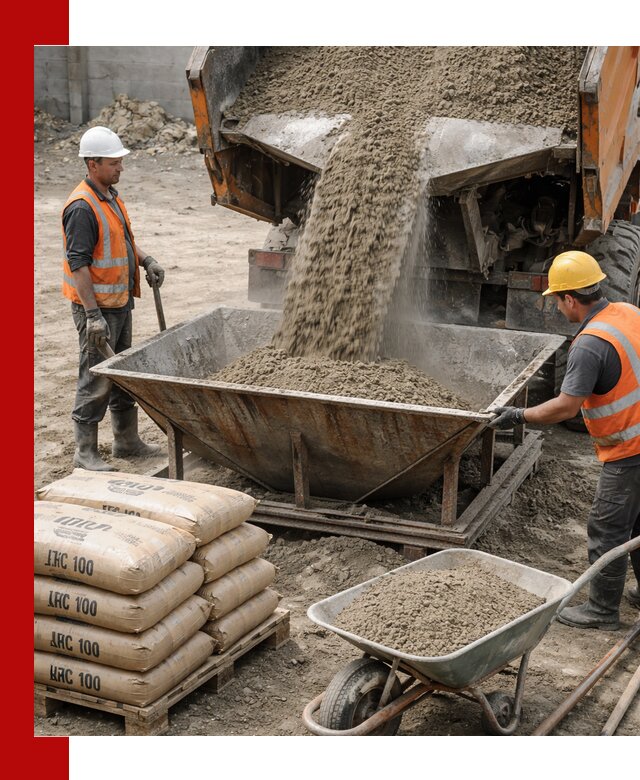 Доставка цементно-песчаной смеси М100 в Пушкине