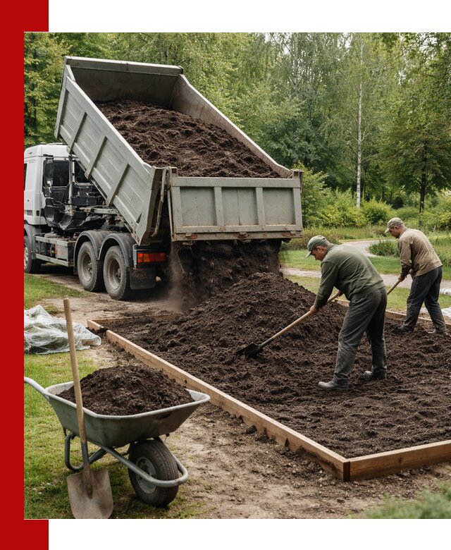 Доставка грунта для озеленения и благоустройства в Пушкине