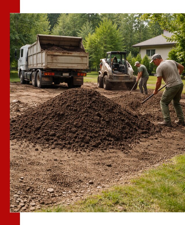 Доставка и укладка грунта для газона в Пушкине
