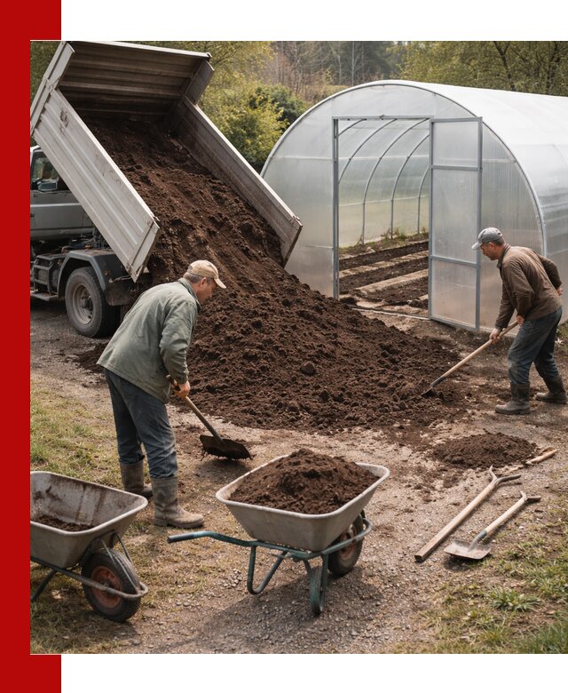 Грунт для теплицы с доставкой в Пушкине — плодородный субстрат под растения
