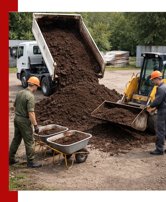 Доставка торфо-земляной смеси в Пушкине для огорода и ландшафта