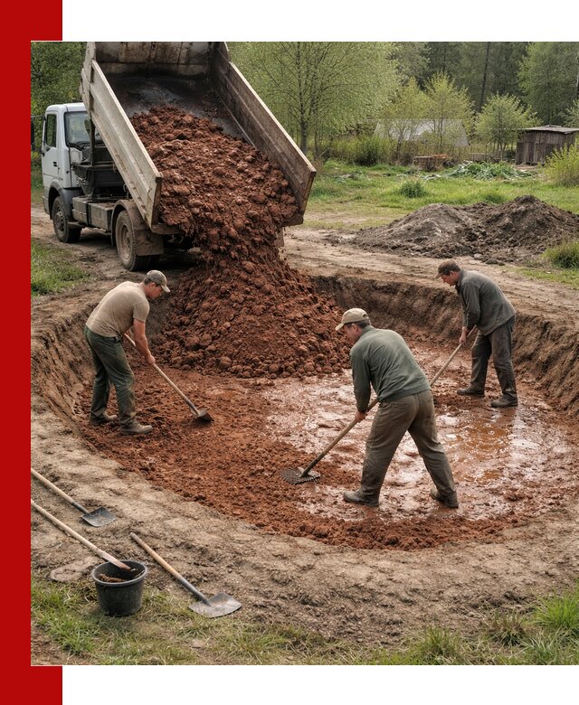 Купить качественную глину для пруда в Пушкине