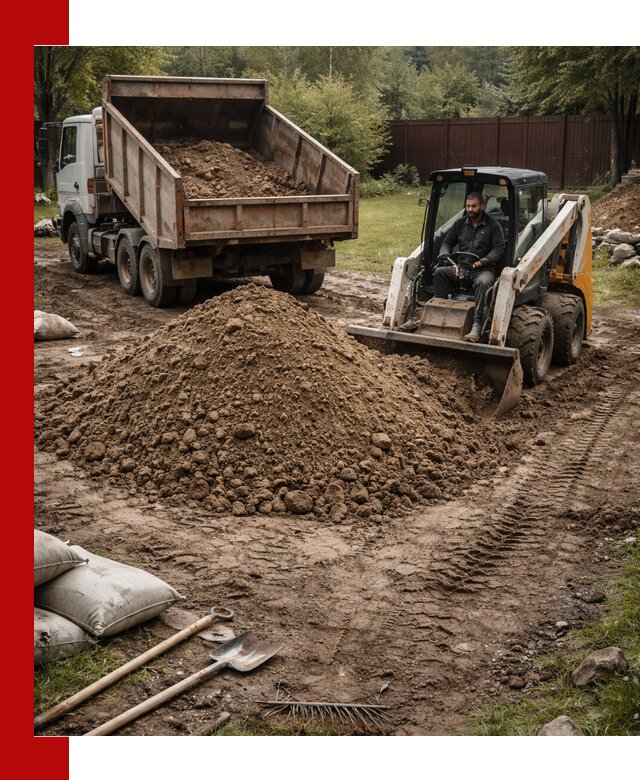 Суглинок для планировки участков в Пушкине с доставкой и выгрузкой