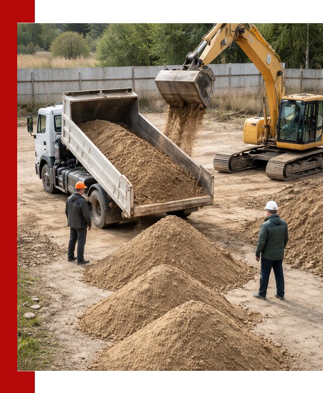 Доставка супеси вагонными и автопартиями в Пушкине