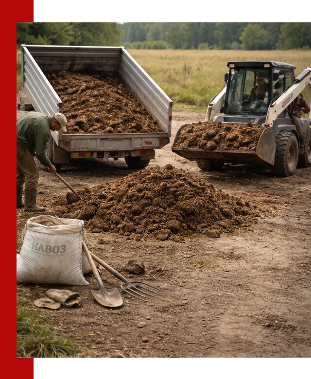 Доставка конского навоза в Пушкине с разгрузкой и доставкой на объект