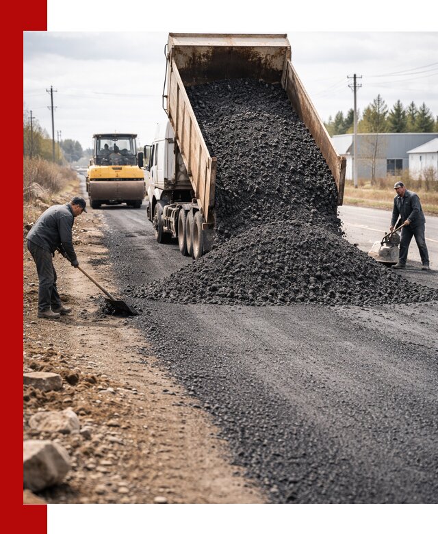 Асфальтовая крошка для дорог в Пушкине — поставка и доставка