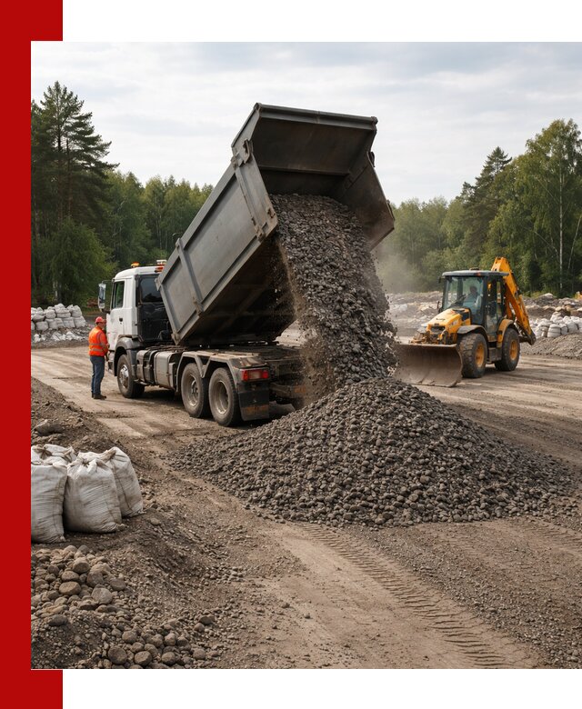 Доставка дробленого асфальта в Пушкине для дорожных работ
