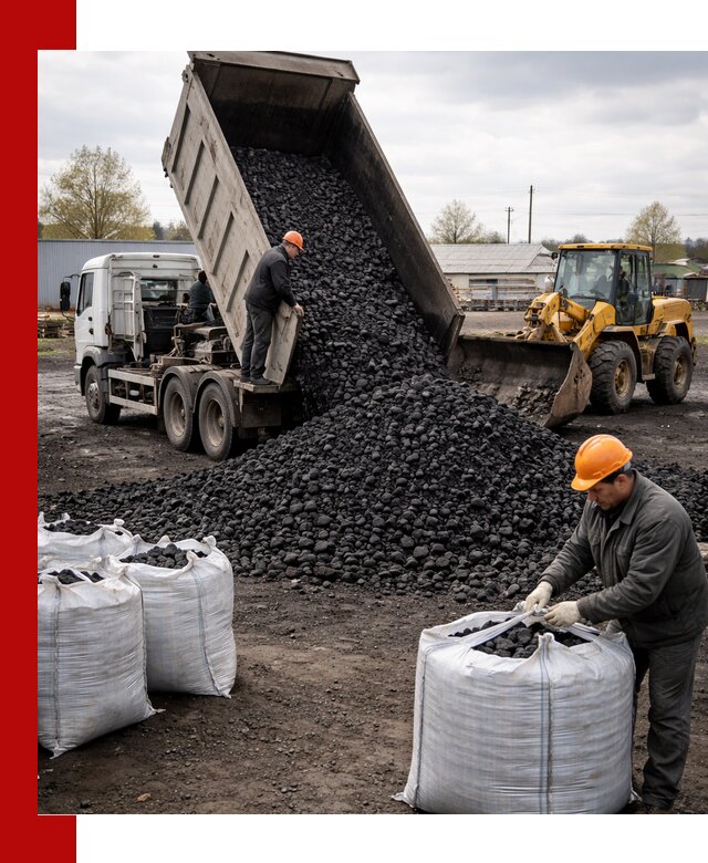 Доставка каменного угля в Пушкине оптом и в розницу