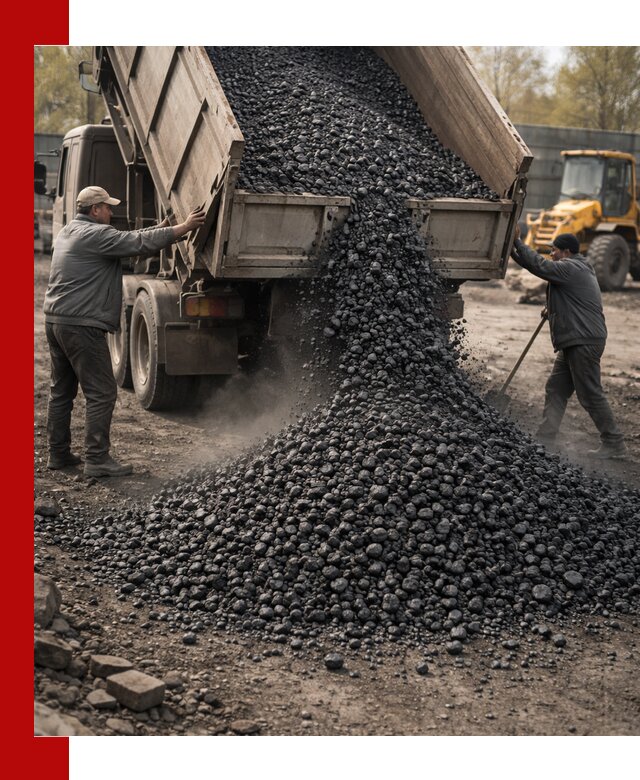 Доставка угля семечка самосвалами в Пушкине