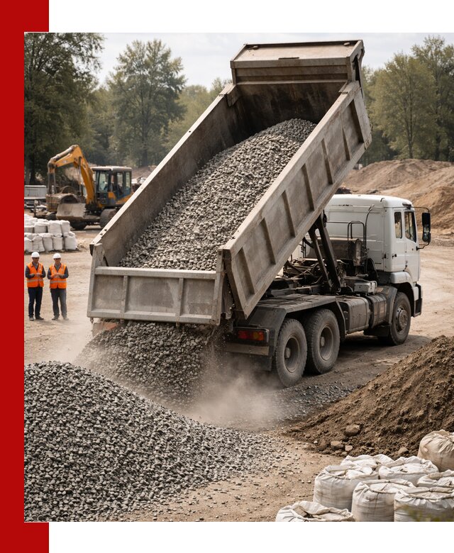 Аренда самосвала в Пушкине для доставки сыпучих и нерудных материалов