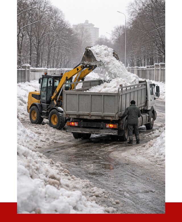 Вывоз снега с погрузкой в Пушкине от 3786 р. ПРОНЕРУДПшн