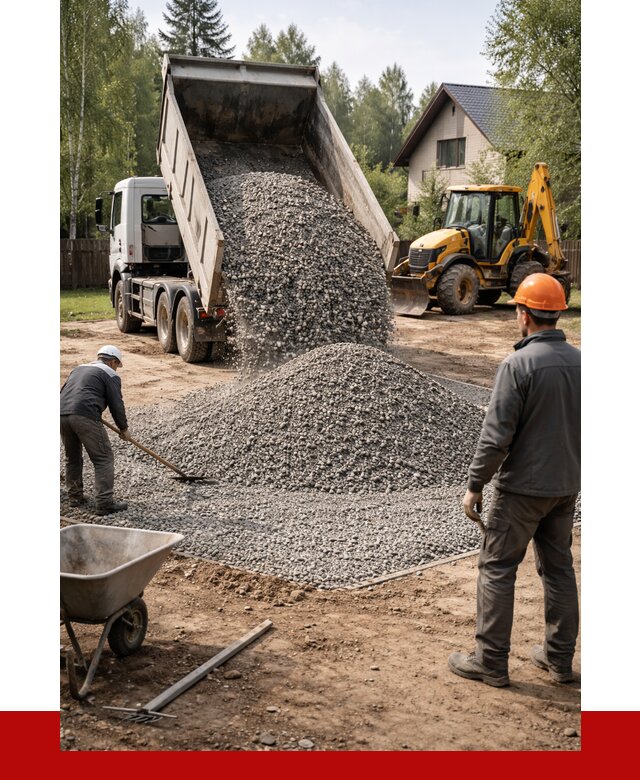 Отсыпка участка щебнем в Пушкине от 7031 р. ПРОНЕРУДПшн