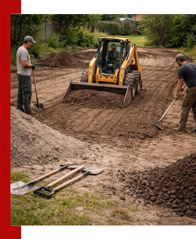 Планировка участка грунтом с вывозом и доставкой в Пушкине
