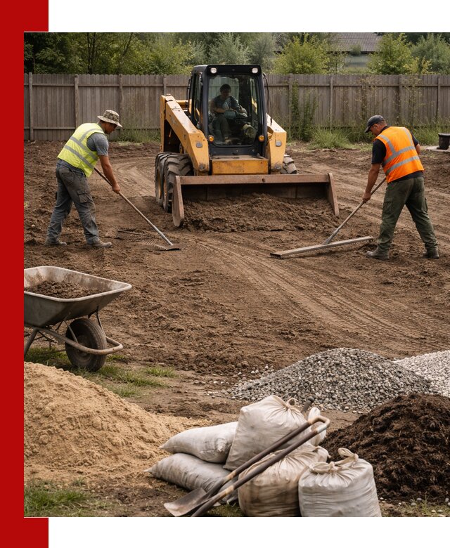 Выравнивание участка под строительство и благоустройство в Пушкине